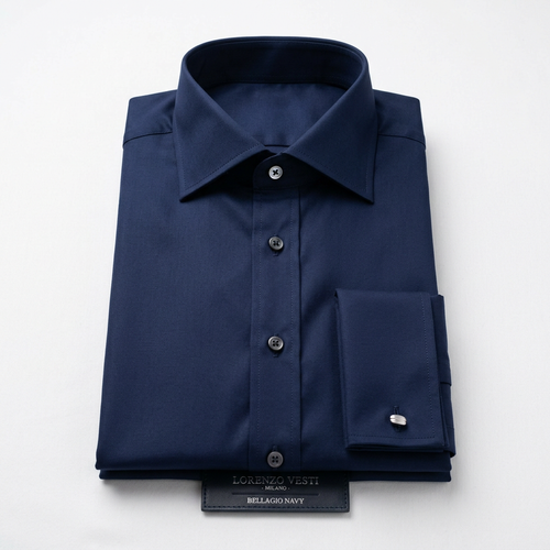 Bellagio Navy Blue Formal Shirt