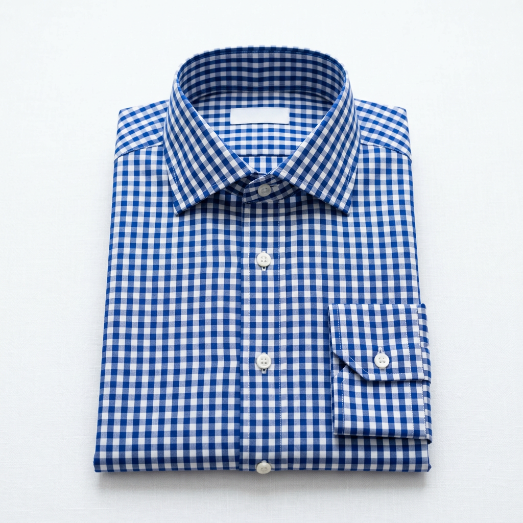 Royal Blue Checked Formal Shirt