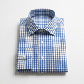Cobalt Blue Grid Formal Shirt