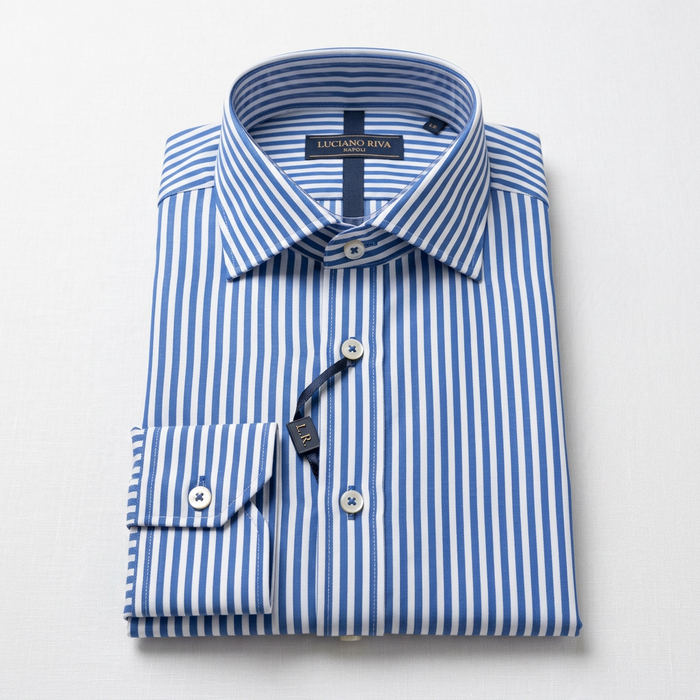 Mediterranean Blue Stripes Formal Shirt