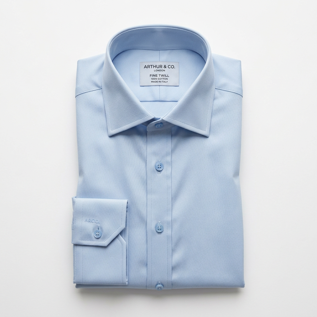 Frost Blue Twill Formal Shirt