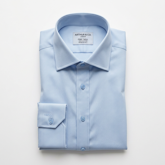 Frost Blue Twill Formal Shirt