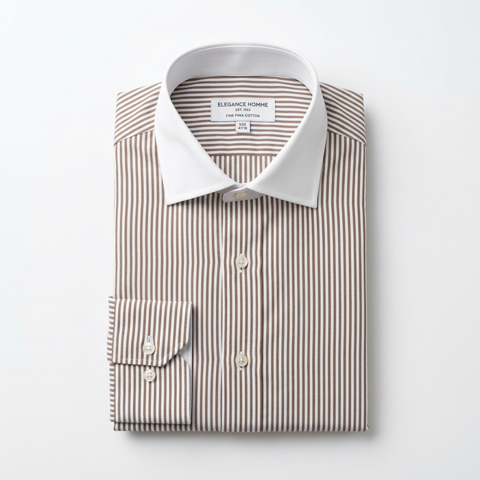 Dune Coffee Stripes Formal Shirt