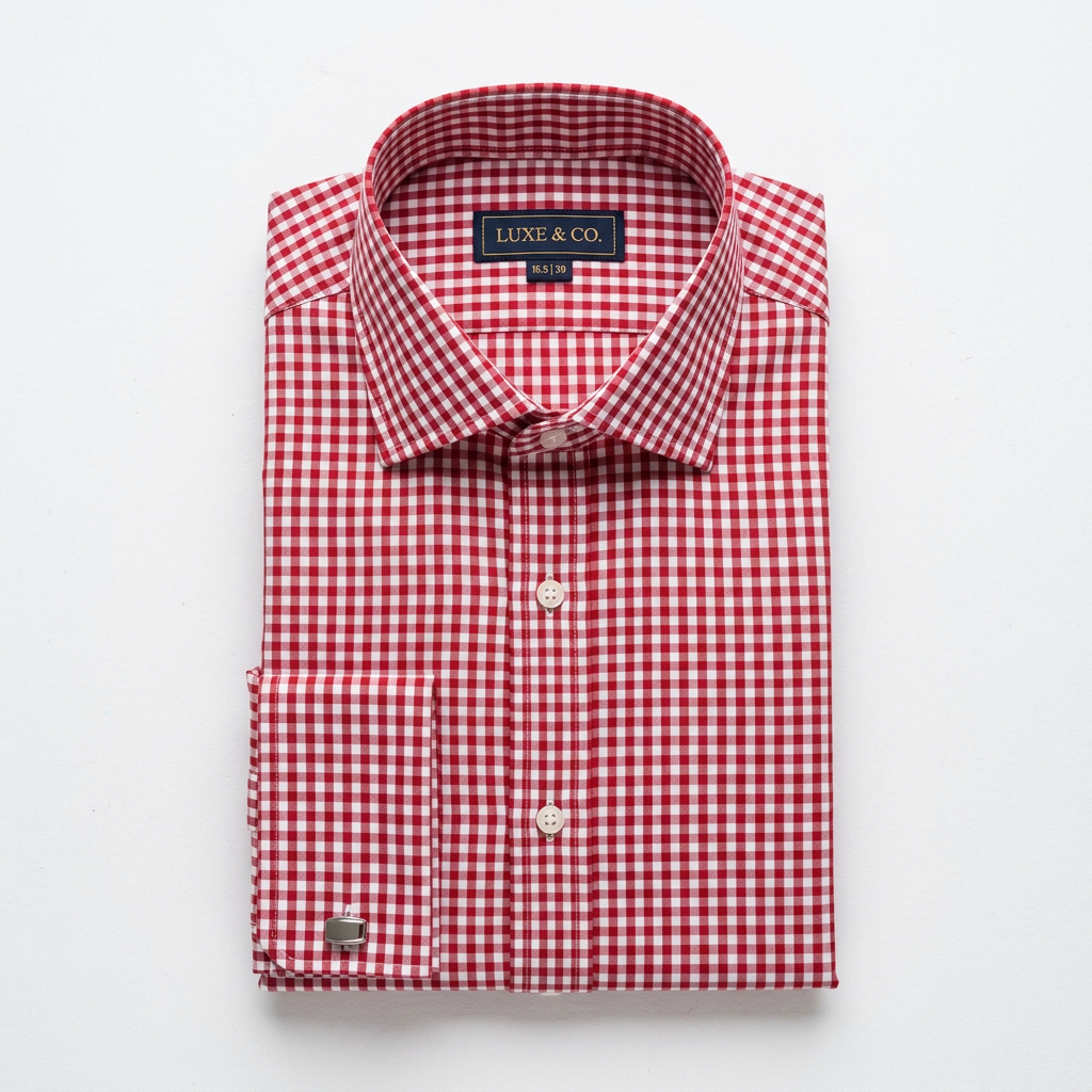Checked Red Formal Shirt