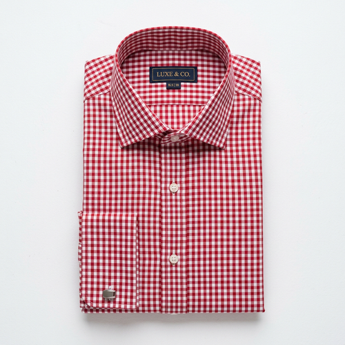 Checked Red Formal Shirt